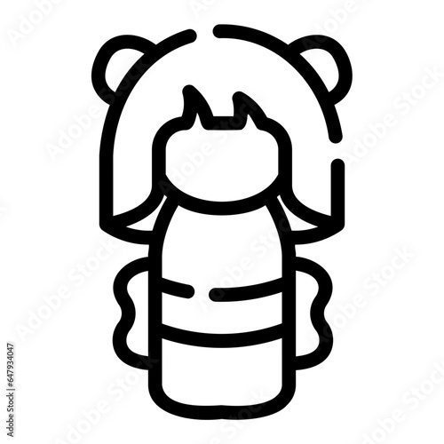kokeshi Line Icon