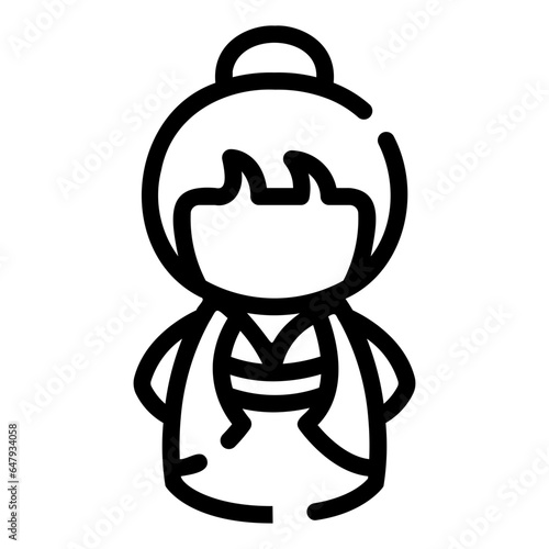 kokeshi Line Icon