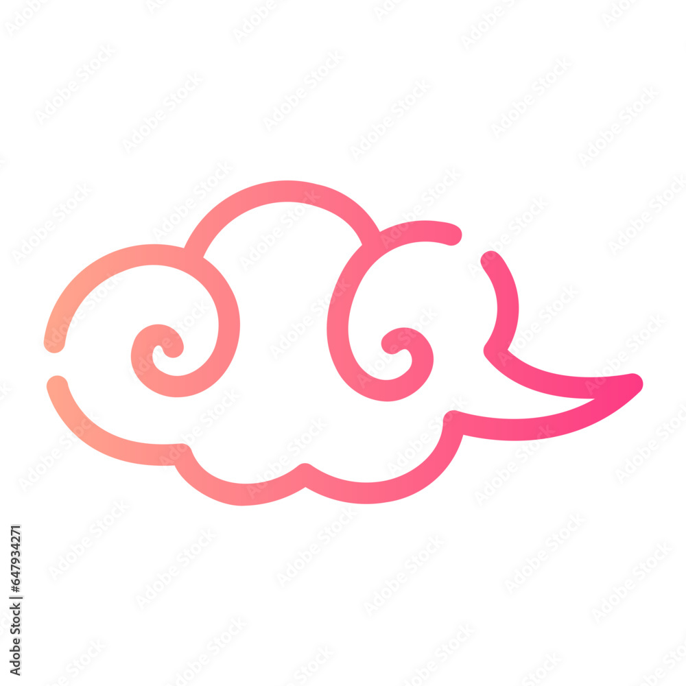 cloud Line Gradient Icon