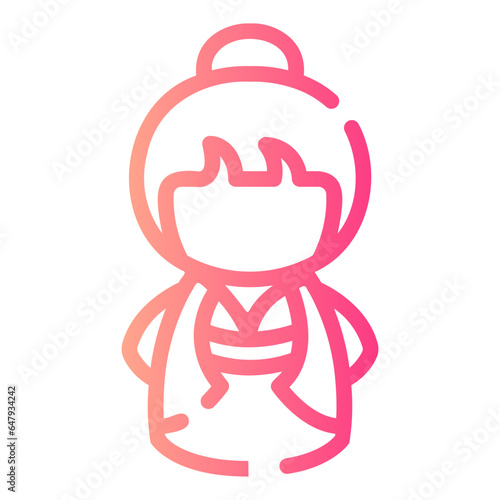 kokeshi Line Gradient Icon