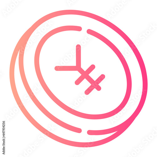 yen Line Gradient Icon