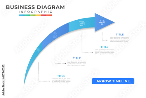 Business Timeline Infographic with Arrows