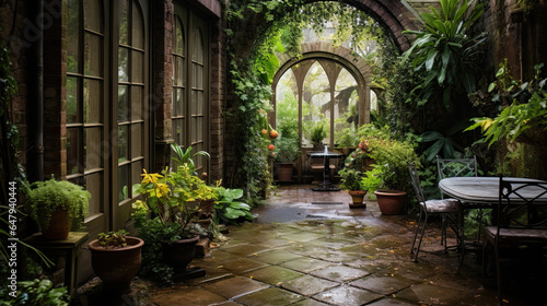 Indoor garden with plants