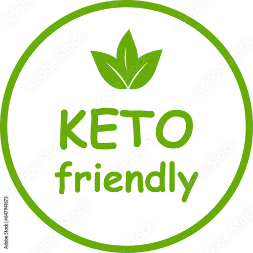 keto friendly diet healthy food label icon for graphic design, logo, website, social media, mobile app, UI illustration photo