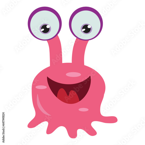 Cute colorful monster vector cartoon illustration