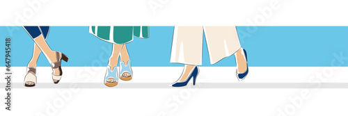 女性の足元のポップセット3