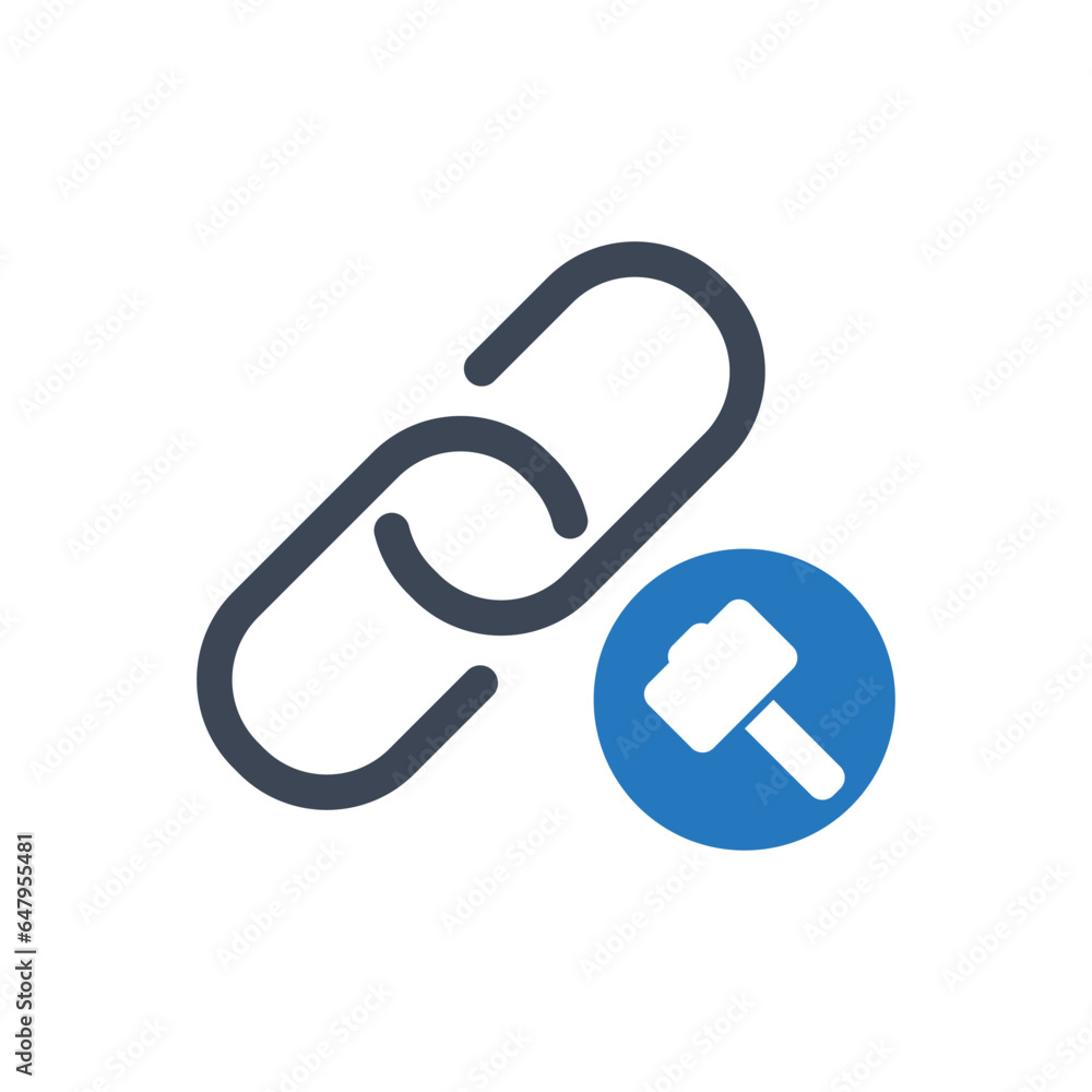 SEO backlink building vector icon