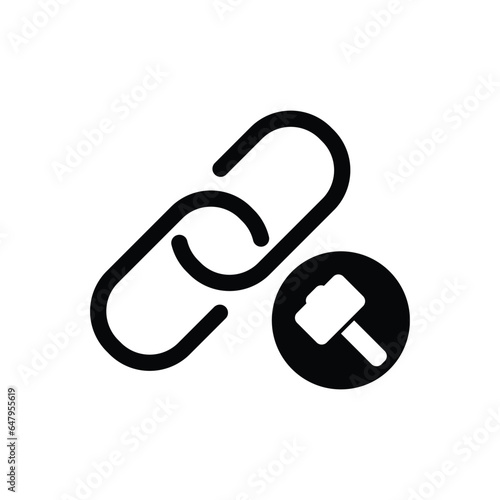 SEO backlink building vector icon