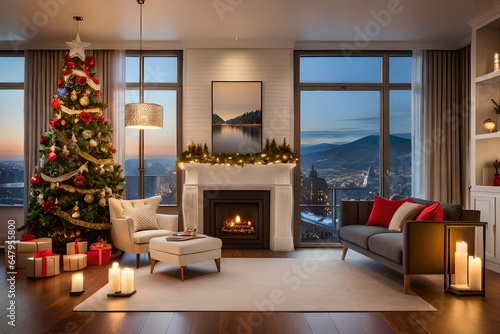 living room with fireplace  © Amelia Alex