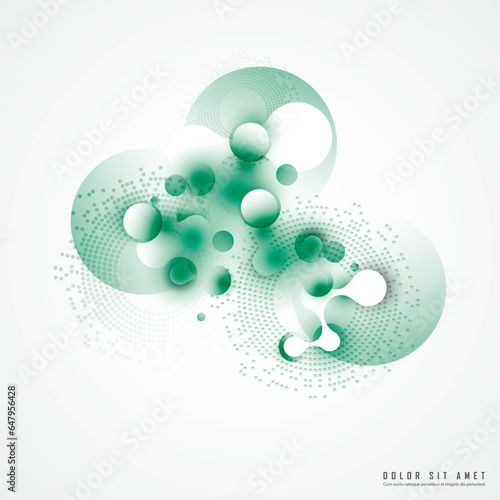 Beautiful structure DNA molecules. Line art pattern with connect dot line for concept design. Social media Vector background