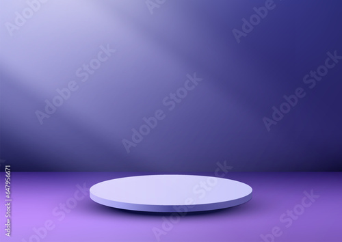 Minimal Blue Podium Stand o...