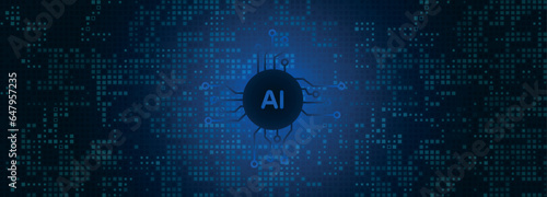 Image created with icon related to the concept of artificial intelligence	
