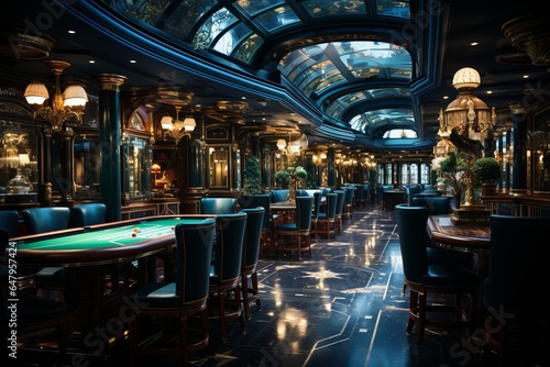  Casino on a luxury cruise ship where, Generative AI