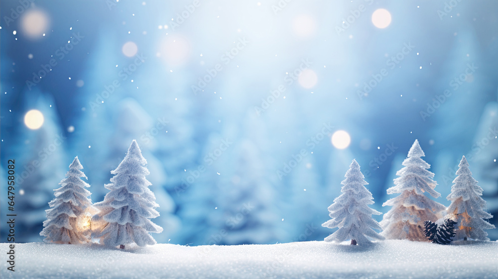 Christmas background with christmas baubles, gifts decoration - Xmas theme