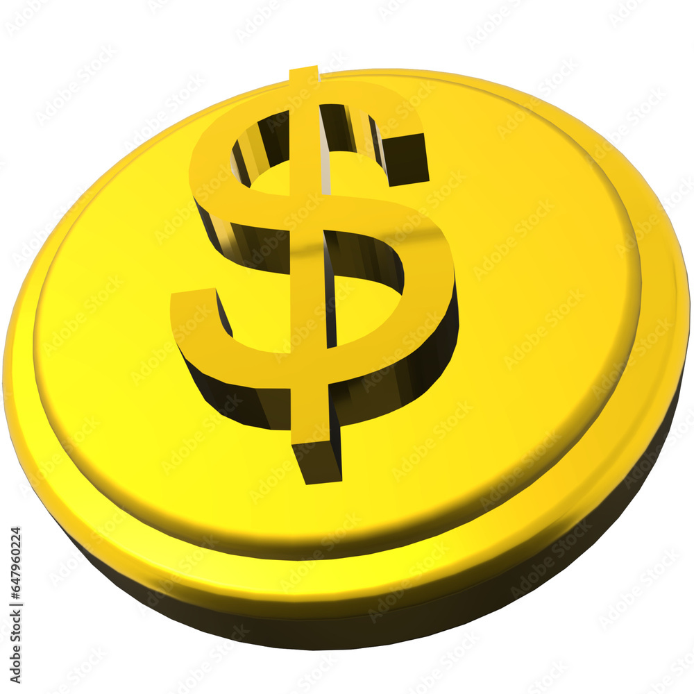 Obraz premium 3d golden coin