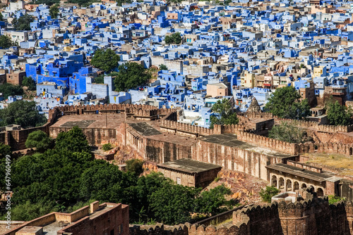 The Beautiful Blue City of Jodhpur, India, South Asia photo