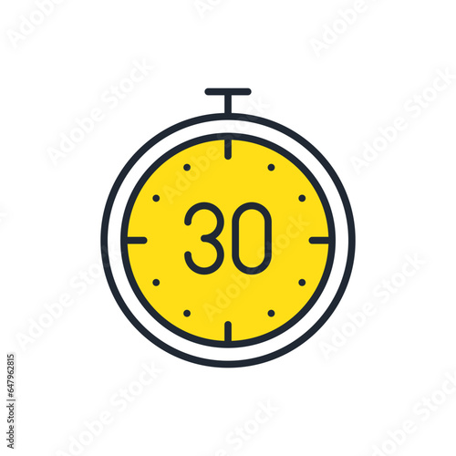 30秒・30分のシンプルなベクターアイコンイラスト素材