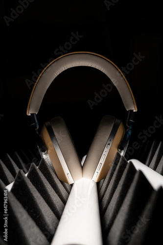 close up of headphones