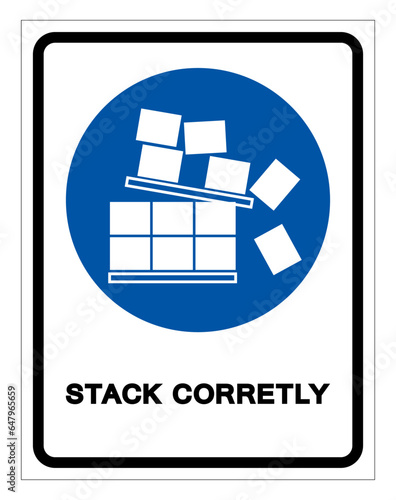 Stack Correctly Symbol Sign, Vector Illustration, Isolate On White Background Label .EPS10