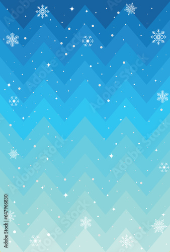 Abstract blue vector background with snowflakes. Vector illustration