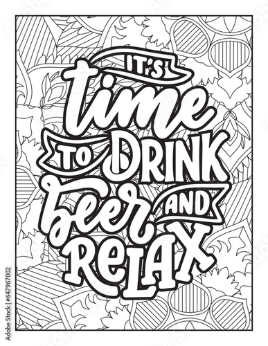 Affirmative quotes coloring page. Positive quotes. Good vibes. Coloring book for adults. Typography design. Hand drawn with inspiration word. Coloring for adult and kids. Quotes. Quotes Coloring.