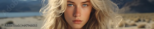 Young European Blonde-Haired Girls, Generative AI