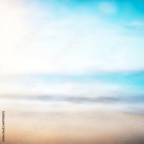 Seascape Abstraction with Beach Blur Background