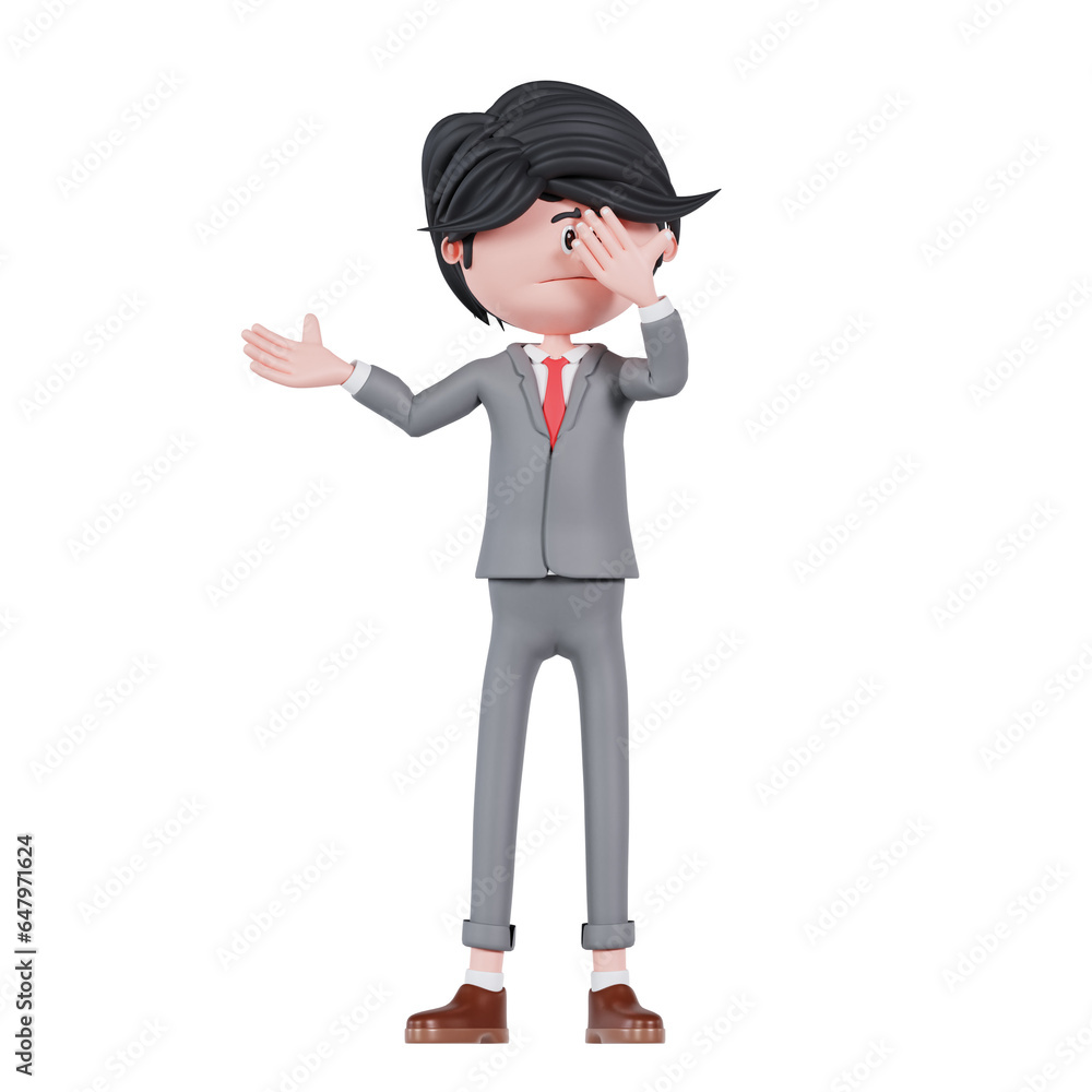 3d businessman is confused 3d businessman is confused