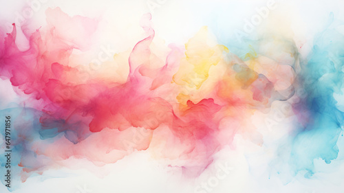 Watercolor Stains on White Background