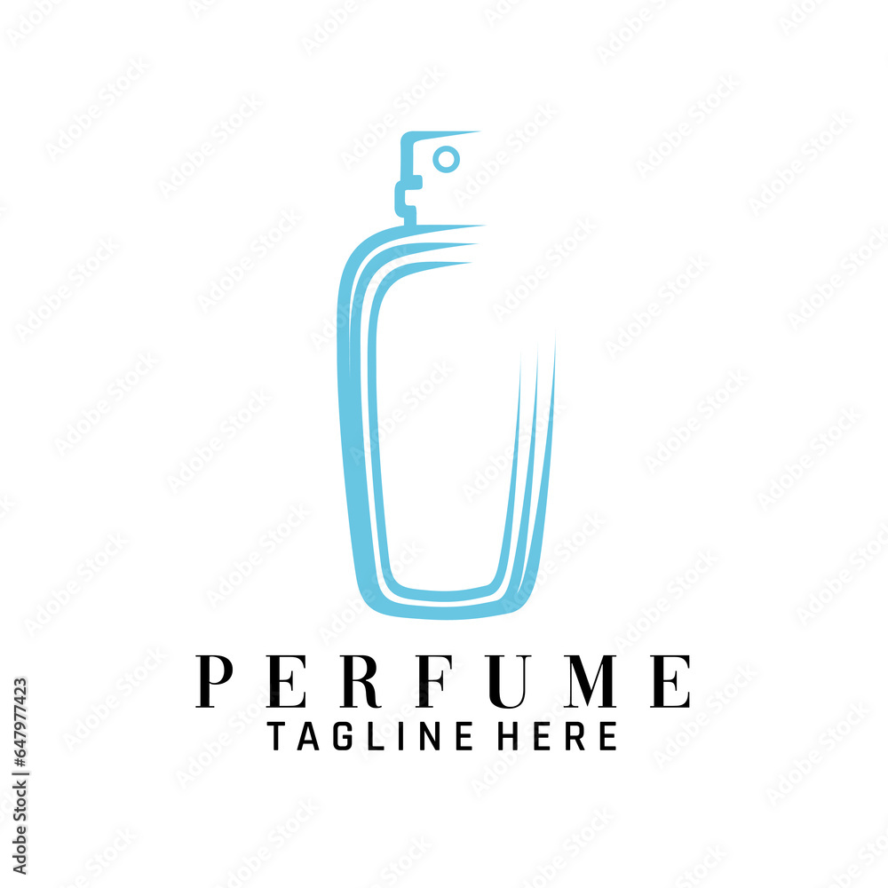 Perfume icon symbol. Fragrance logo designs template vector illustration