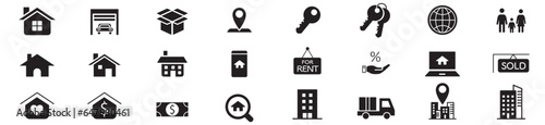 Real Estate icons collection vector