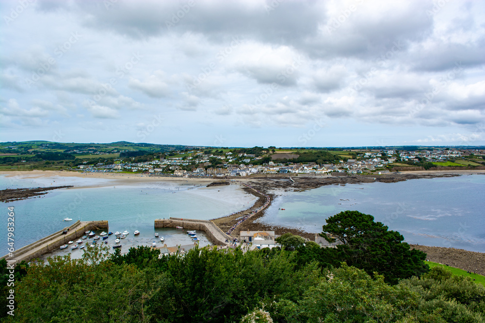 View from St Michael's Mount, Marazion, Penzance, Cornwall, England