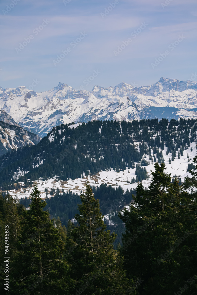 Beautiful view of alps mountain from Rigi Kulm, Switzerland on calm sunny day. Beautiful view of alps mountain from Rigi Kulm, Switzerland on calm sunny day.