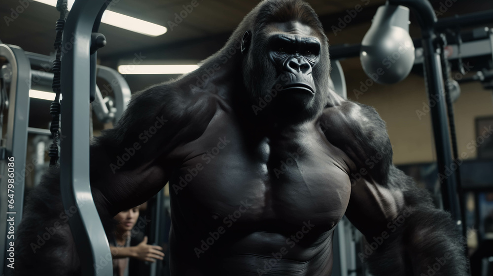 GORILLA AT THE GYM
