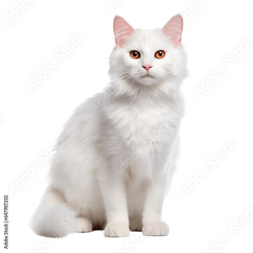 saksorn99_Turkish_Van_cat_cute_whole_body_no_shadow_highest_ © I Love Png