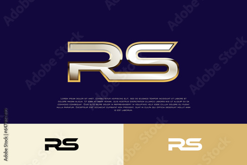 RS Initial Modern Luxury Logo Template for Business