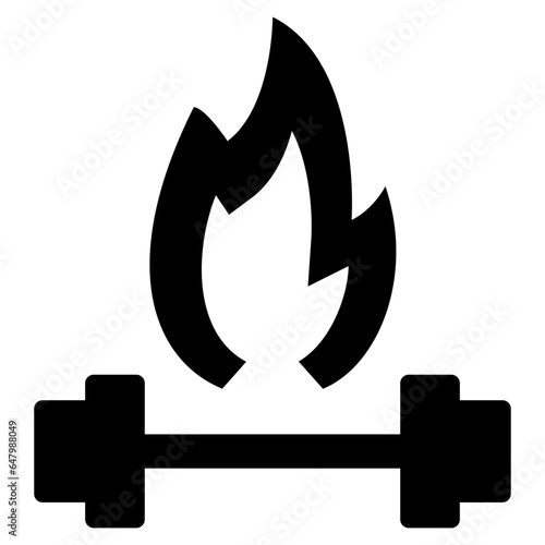 exercise glyph style icon