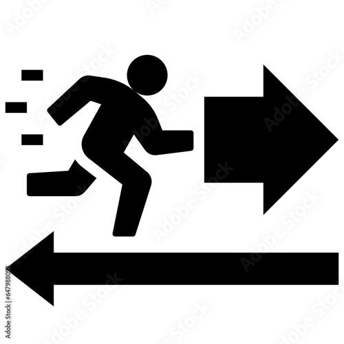 moving glyph style icon