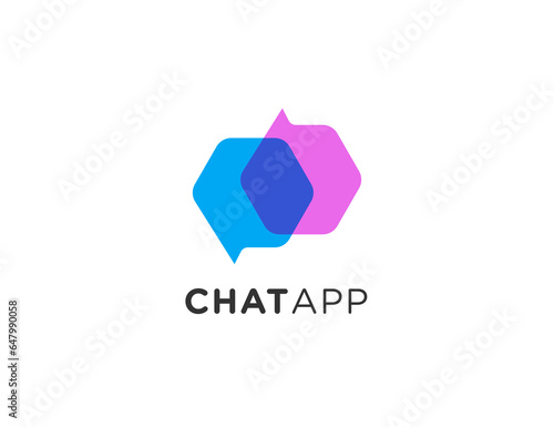 Modern Chat Apps logo design vector