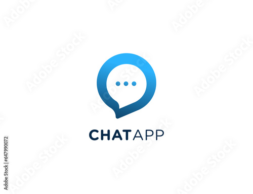 Modern Chat Apps logo design vector