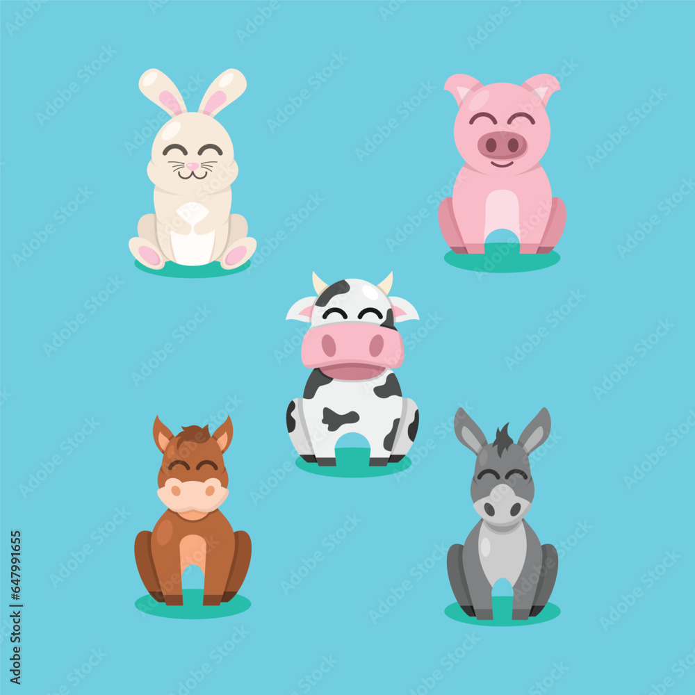 Farm Animal Design Illustration Farm Animal Design Illustration