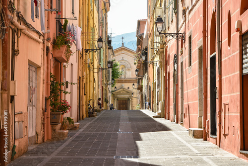 View of the old town of Menton, côte d'azur, France