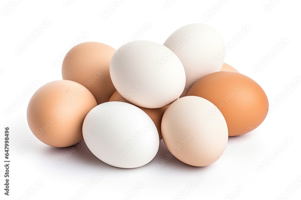 Eggs on White - Fresh Chicken Eggs Perfect for a Healthy Diet, White Ingredients for Cooking Eggs on White - Fresh Chicken Eggs Perfect for a Healthy Diet, White Ingredients for Cooking