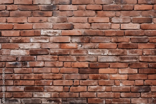 Aged Red Brick Wall. Old Brick Architecture Background for Construction and Decoration