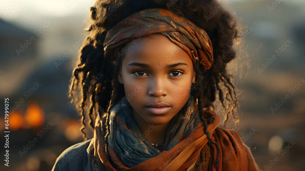 Portrait of African little girl