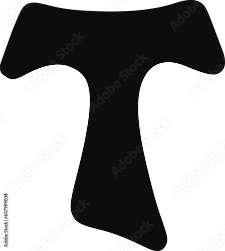 Saint Francis Tau cross icon isolated on transparent background