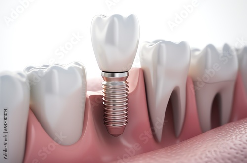 a dental implant in a human mouth