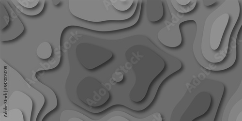 Abstract black paper cut style design.abstract vector seamless pattern with shadows Trendy contemporary design.abstract papercut and multi layer cutout pattern pattern on vector design illustration.