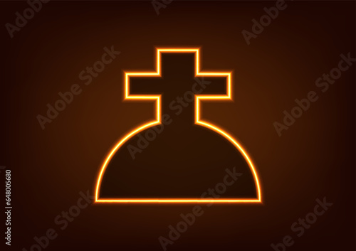 Halloween theme tomb catacomb dark trick or treat decoration background