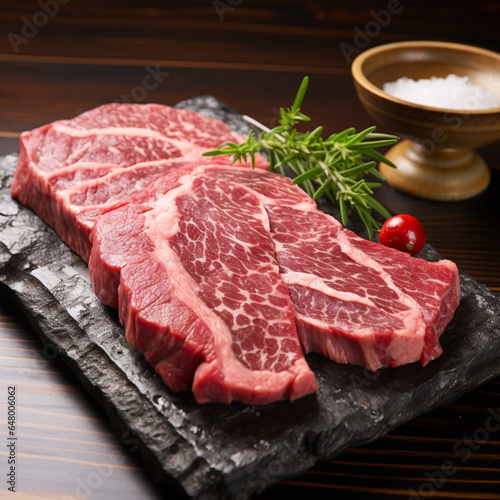 Wagyu meat.